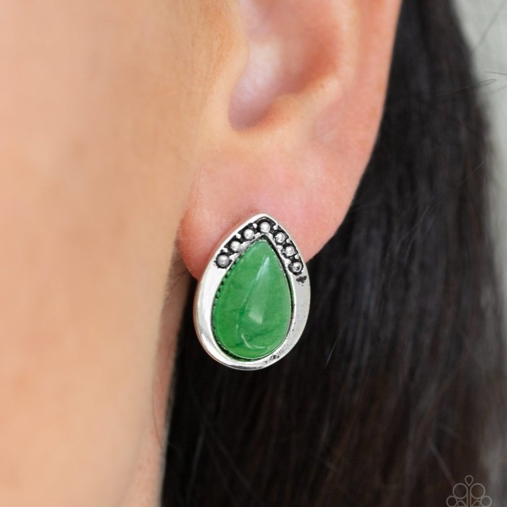 Stone Spectacular - green - earrings